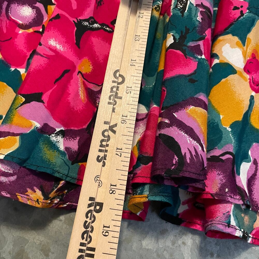 Vintage ED Michaels by Melanie Drucker 80s Retro Floral Belted Maxi Dress 5/6 - Picture 16 of 16